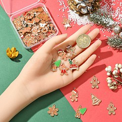 50 stücke 25 stile weihnachten thema legierung emaille anhänger&nbsp;ENAM-YW0006-24