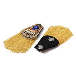 Charreteras de hierro con borlas de rhinestone&nbsp;FIND-WH0145-40