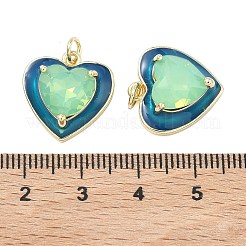Pendentifs avec zircon cubiques à micro-pavés en laiton&nbsp;KK-C251-08G-02