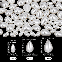 60 Stück 3 Stile polierte Muschelperlenstränge&nbsp;BSHE-NB0001-38