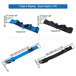 4 sangle de bagage réglable en nylon de 4 styles et sangles de bagage en polyester&nbsp;FIND-PH0007-06-WH