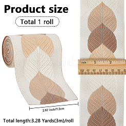 Cinta de hojas de jacquard de poliéster de 3 m para accesorios de prendas&nbsp;OCOR-CY0002-12C