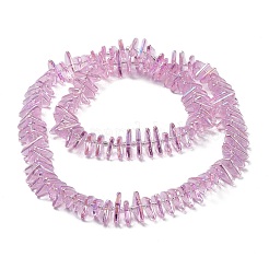 Chapelets de perles en verre transparent électrolytique&nbsp;EGLA-R114-01H