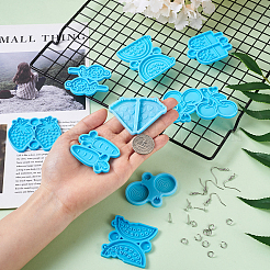 10 Uds. 10 moldes de silicona para pendientes diy de estilo&nbsp;DIY-CD0001-34