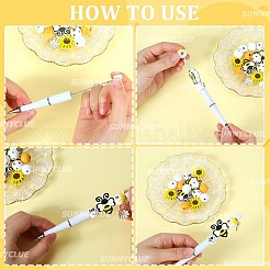 Ensembles de stylos à perles à faire soi-même sur le thème des abeilles&nbsp;DIY-SC0024-91