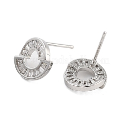 Ohrstecker aus Messing mit Ring&nbsp;EJEW-N055-39P-RS