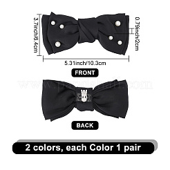 4 Stück 2 Farben Polyester-Bowknot-Schuhdekorationen&nbsp;FIND-PH0010-26