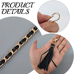1 cadena para bolso de aleación de cuero sintético&nbsp;DIY-CL0002-25A