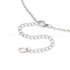 Conjunto de collar con cadena de cable de acero inoxidable 304 con colgante de llave y cerradura de aleación de esmalte&nbsp;NJEW-JN05497