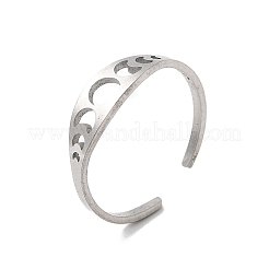 Bagues de manchette réglables en acier inoxydable 304 pour femmes&nbsp;RJEW-F199-01P