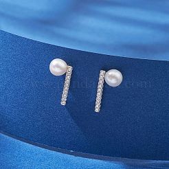 Natürliche Perle Ohrstecker&nbsp;EJEW-P286-18P