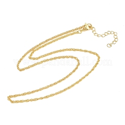 Collane con catena in ottone da 2.5 mm per donna&nbsp;NJEW-A062-04G