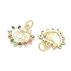 Pendentifs en laiton avec zircon cubique micro pavé&nbsp;KK-K428-07G