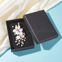 Spilla di perle keshi naturali con corpetto da sposa&nbsp;JEWB-BR00061-01