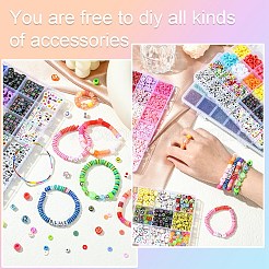 DIY-Sets zur Herstellung handgefertigter Armbänder aus Polymer-Ton und Glasperlen&nbsp;DIY-YW0011-15