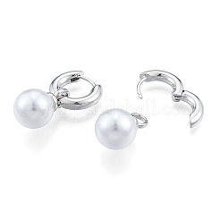Boucles d'oreilles créoles pendantes en plastique ABS&nbsp;X-EJEW-N011-106P