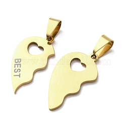 201 pendentifs fendus en acier inoxydable&nbsp;STAS-F368-08G