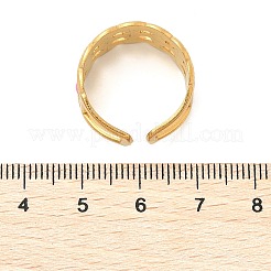 Offene Manschettenringe aus 304 Edelstahl mit Emaille&nbsp;RJEW-Q006-02A-G