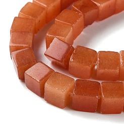 Naturels teints en blanc perles de jade brins&nbsp;G-Q008-C01-01A