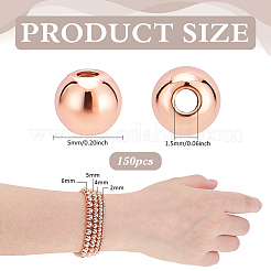 Perles en laiton&nbsp;KK-PH0012-56RG-03