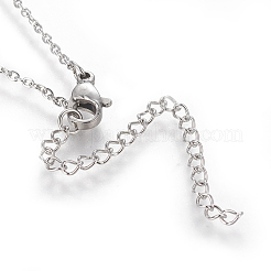 Colliers pendentif initiale en laiton&nbsp;NJEW-I230-24P-E