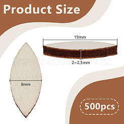 100 Stück Pferdeauge&nbsp;WOOD-WH0124-122B