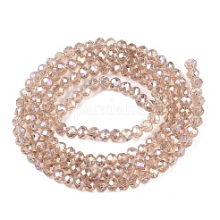 Chapelets de perles en verre électroplaqué&nbsp;EGLA-A044-T2mm-B20