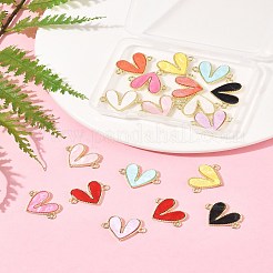 18 Stück 9 Farben Legierung Acryl Verbindungsstück Charms&nbsp;FIND-FS0004-33