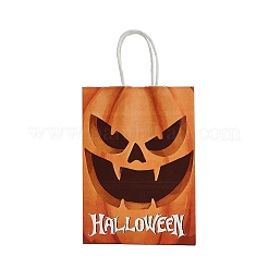 Halloween-Tragetaschen aus Papier mit Kürbis-Aufdruck&nbsp;ABAG-P015-05C