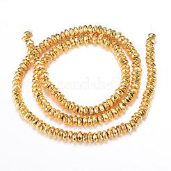 Electroplate non magnetici ematite sintetico fili di perline&nbsp;G-Q465-13G