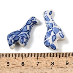 Cuentas de porcelana azul y blanca con temática animal&nbsp;PORC-Z007-05E
