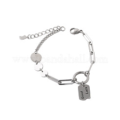 201 bracelets porte-bonheur en acier inoxydable&nbsp;FS-WG4BBAD-01