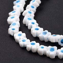 Millefiori a mano fili di perline di vetro&nbsp;LAMP-J035-6mm-43