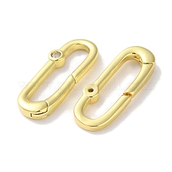 Verschlüsse aus plattiertem Messing mit Mikropavé und Zirkonia&nbsp;KK-Z039-07B