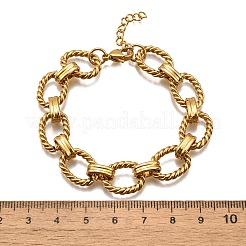 Ovale Gliederkettenarmbänder aus 304 Edelstahl für Damen&nbsp;BJEW-R021-09G