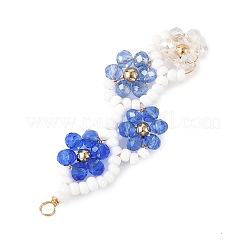 Grands pendentifs en perles de verre et perles de rocaille cuites au four&nbsp;PALLOY-MZ01393-01
