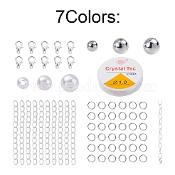 Kit de perles rondes 461 pièces pour la fabrication de bracelets de bricolage&nbsp;DIY-YW0004-45S