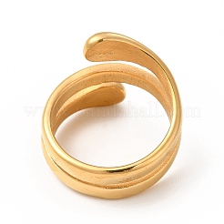 Ionenplattierung (IP) 304 Edelstahl Fingerringe für Frauen Männer&nbsp;RJEW-C049-04B-G