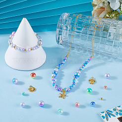 DIY-Sets zum Herstellen von Armbändern und Ohrringen aus Imitationsperlen aus ABS-Kunststoff und Legierungen&nbsp;DIY-SP0003-36