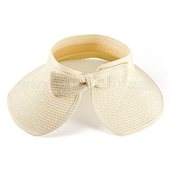 1 cappello da sole a tesa larga e floscio in paglia da donna&nbsp;AJEW-TA0002-59C