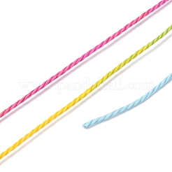 Cordon en polyester ciré torsadé teint en segments&nbsp;YC-C003-01A