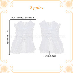 Mangas de encaje de nailon con lazo&nbsp;DIY-WH0888-538A