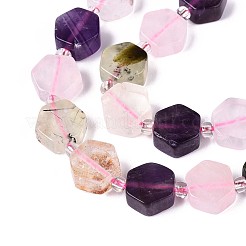 3 Stile natürliche Rosenquarz & Prehnit & Amethyst Perlenstränge&nbsp;G-P534-A25-02