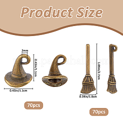 140 pz 2 stili pendenti in lega di stile tibetano&nbsp;FIND-FH0017-75