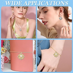 20 Stück 2 Farben Blumenlegierung Strass Anhänger&nbsp;FIND-YW0011-39
