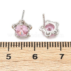925 Sterling Silber Zirkonia Ohrstecker&nbsp;EJEW-V019-02P