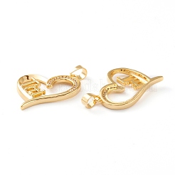 Pendenti in zirconi cubici trasparenti in micro pavè di ottone&nbsp;ZIRC-J039-03G