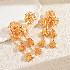 Eisen hohle Blume Ohrring & Manschette Ringe Sets für Frauen&nbsp;AS0088