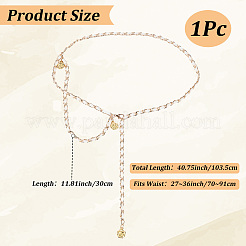 Ceinture à chaîne en cuir PU 1 pièce pour femme&nbsp;AJEW-CL0005-50B