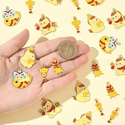 30 colgante de aleación de esmalte de Año Nuevo de 6 estilos&nbsp;FIND-YW0017-96